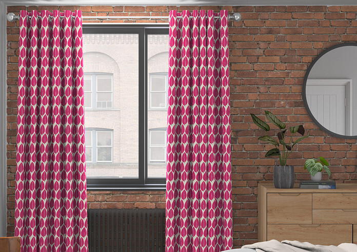 Lazza, Cerise - Made to Measure Curtains - Image 3